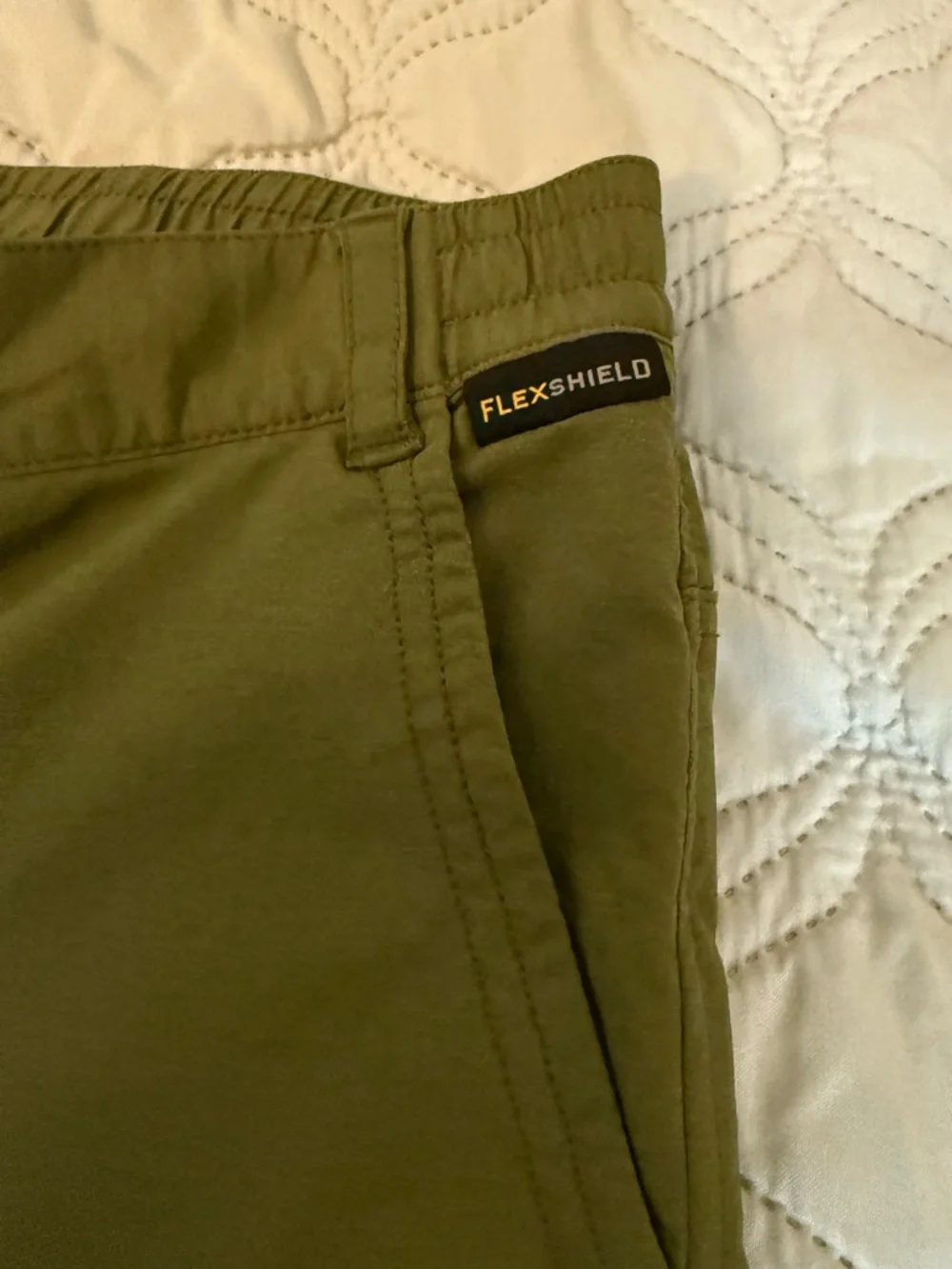 Jack Wolfskin FlexShield Hiking Pants Women Small Olive Green Capri Outdoor - Picture 2 of 8
